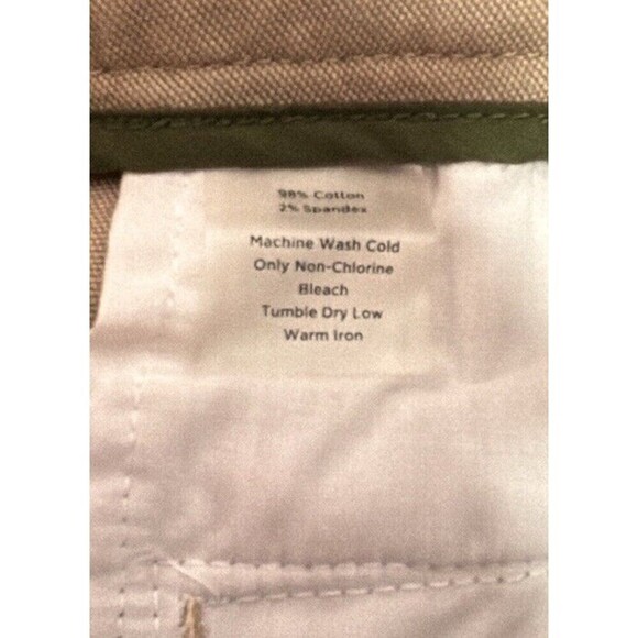 Women’s Talbots Size 8 Stretch Straight Leg Flat Front Pants Khaki - Picture 6 of 8